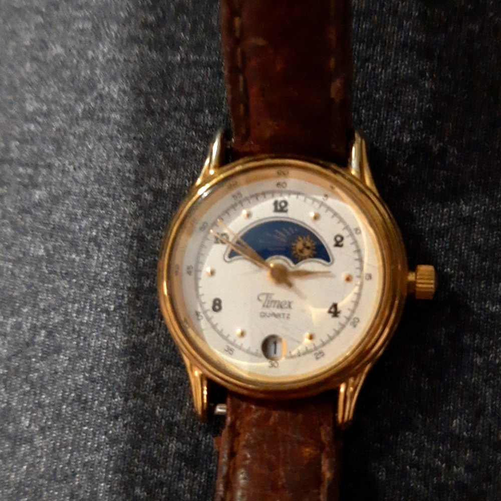 Vintage Sun Moon watch